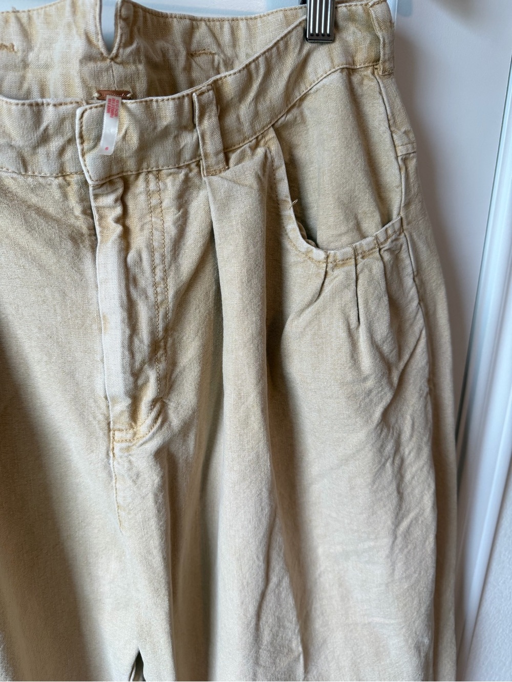 ⚡️Free People Sweet Talk Wide Leg Crop Pants in Tan - Picture 6 of 7